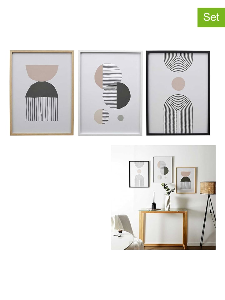 THE HOME DECO FACTORY Druki artystyczne (3 szt.) - 45 x 60 cm rozmiar: onesize