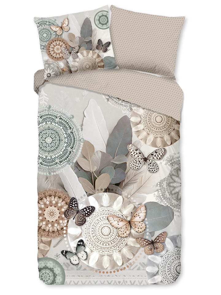 Hip Komplet pościeli satynowej "Alrune" w kolorze beżowym rozmiar: 140x220 cm