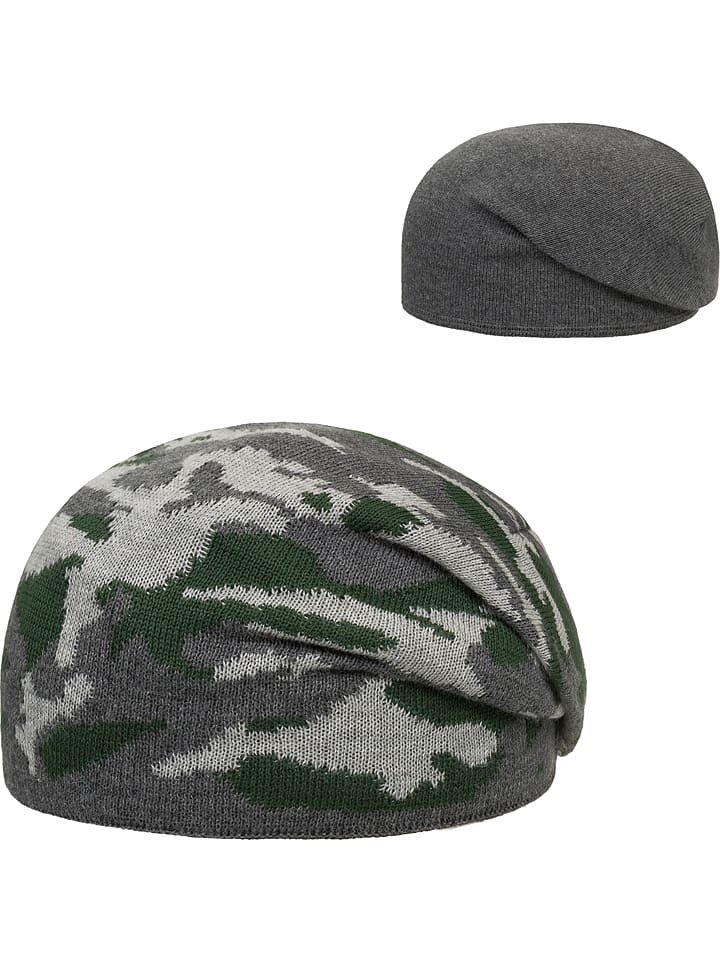 Döll Dwustronna czapka w kolorze szaro-zielonym rozmiar: 57 cm