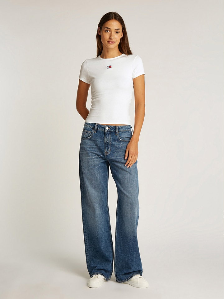 TOMMY JEANS Koszulka w kolorze białym rozmiar: M