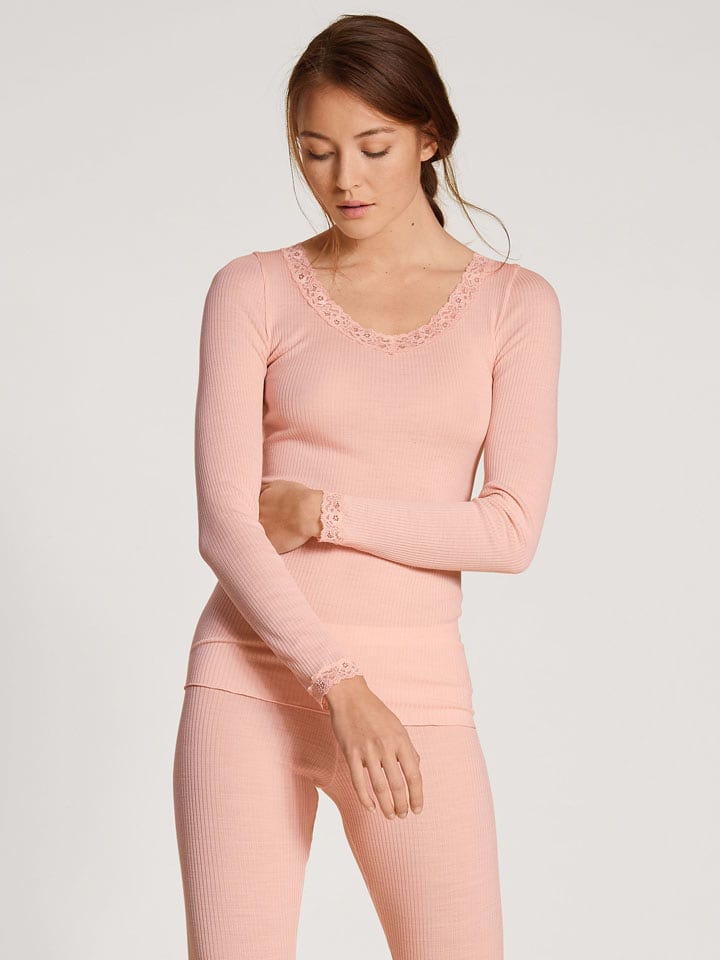 Calida Wełniana koszulka w kolorze koralowym rozmiar: M