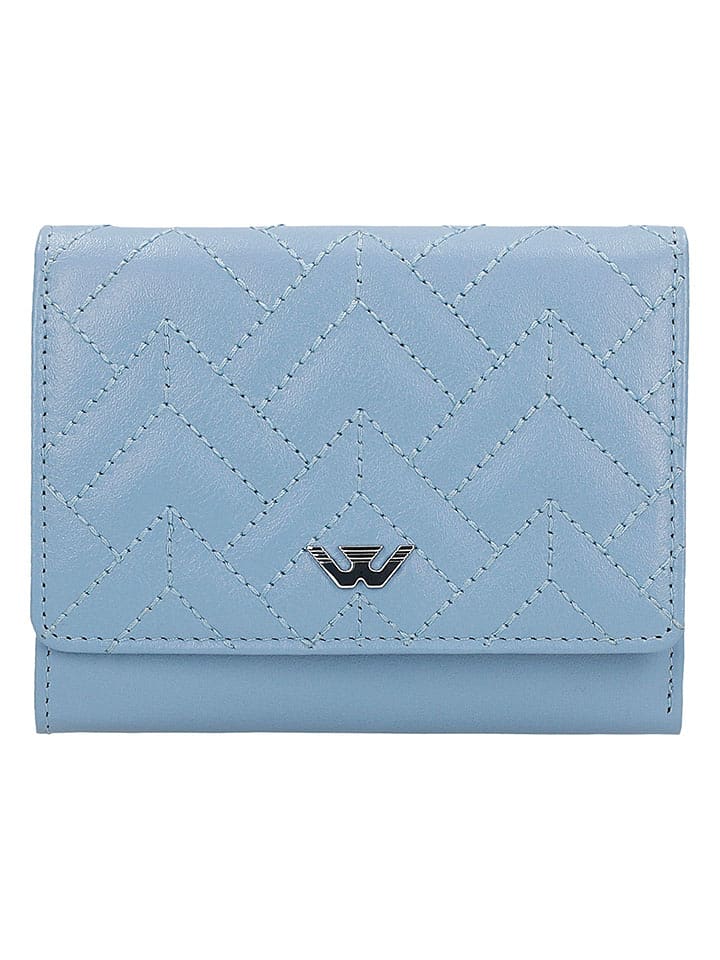 Wojas Skórzany portfel w kolorze błękitnym - 12,2 x 9,2 x 3 cm rozmiar: onesize
