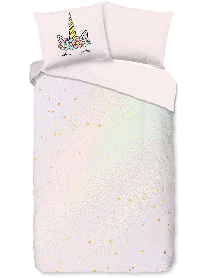 Pure Komplet pościeli w kolorze jasnoróżowym z mikrofibry rozmiar: 135x200 cm