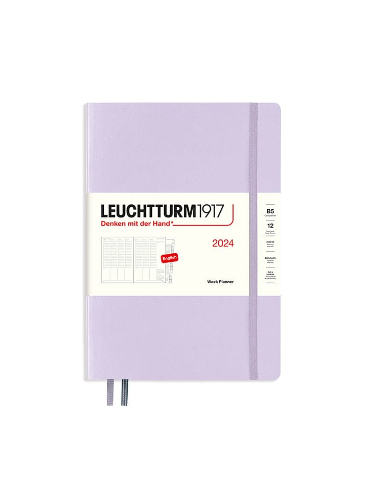 LEUCHTTURM1917 Planer tygodniowy w kolorze lawendowym - 17,8 x 25,4 cm rozmiar: onesize