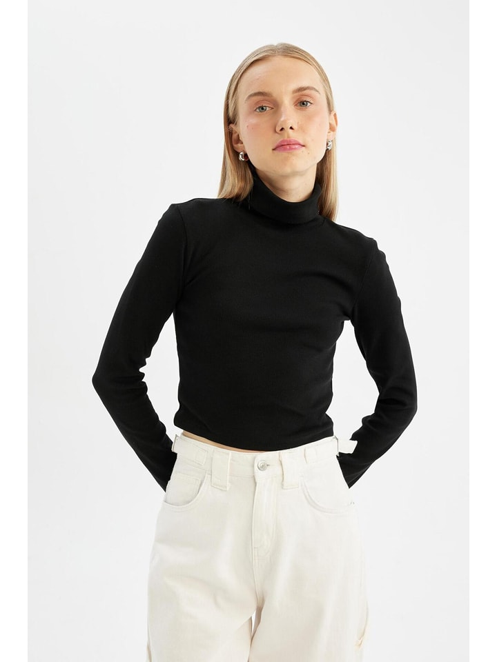 DeFacto Koszulka w kolorze czarnym rozmiar: S