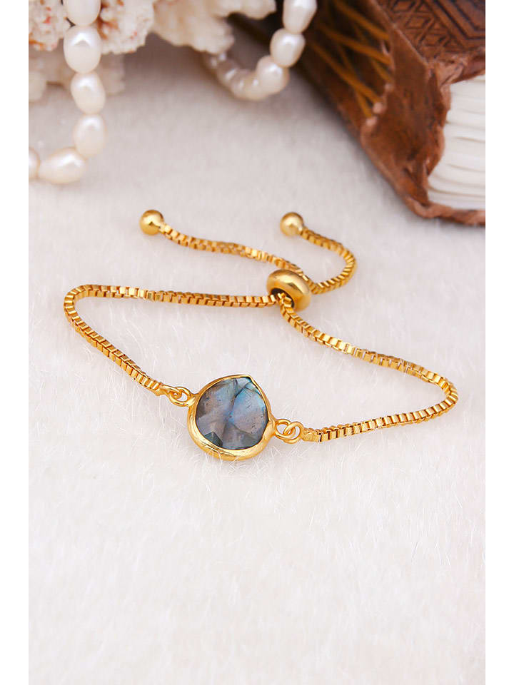 Pierres delicates Pozłacana bransoletka z amazonitem rozmiar: onesize