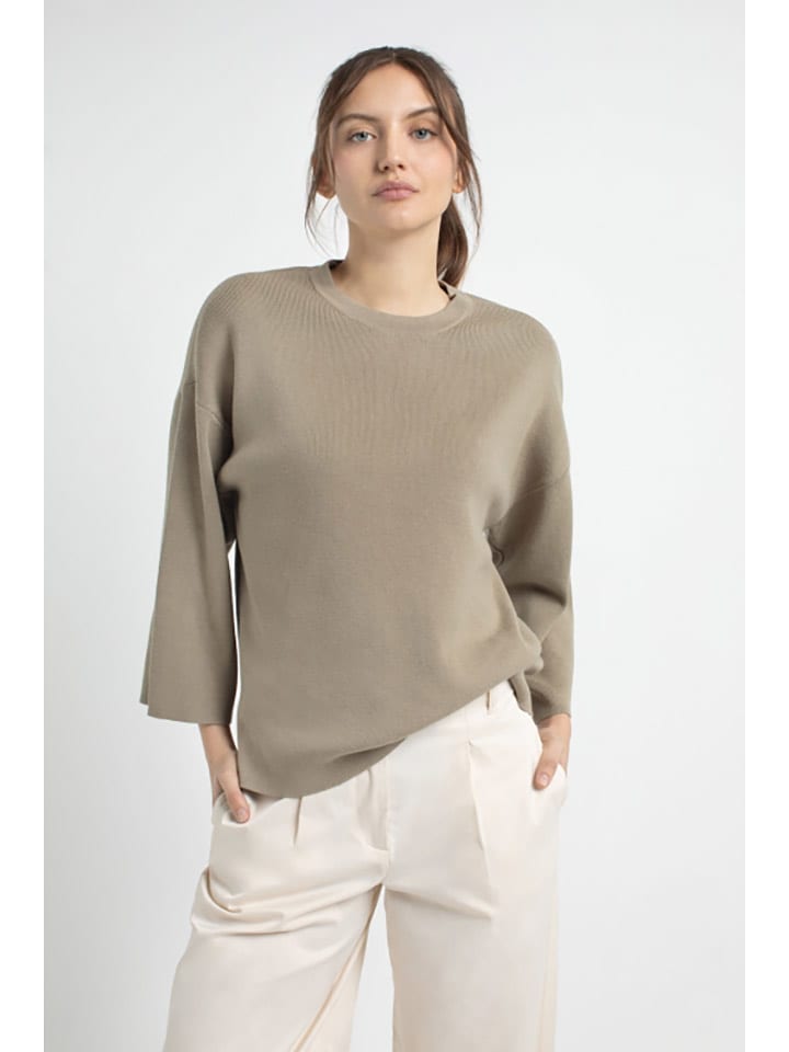 Josephine & Co Sweter "James" w kolorze oliwkowym rozmiar: M