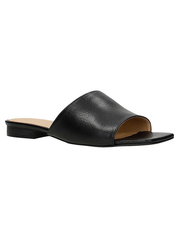 Wojas Skórzane klapki w kolorze czarnym rozmiar: 41