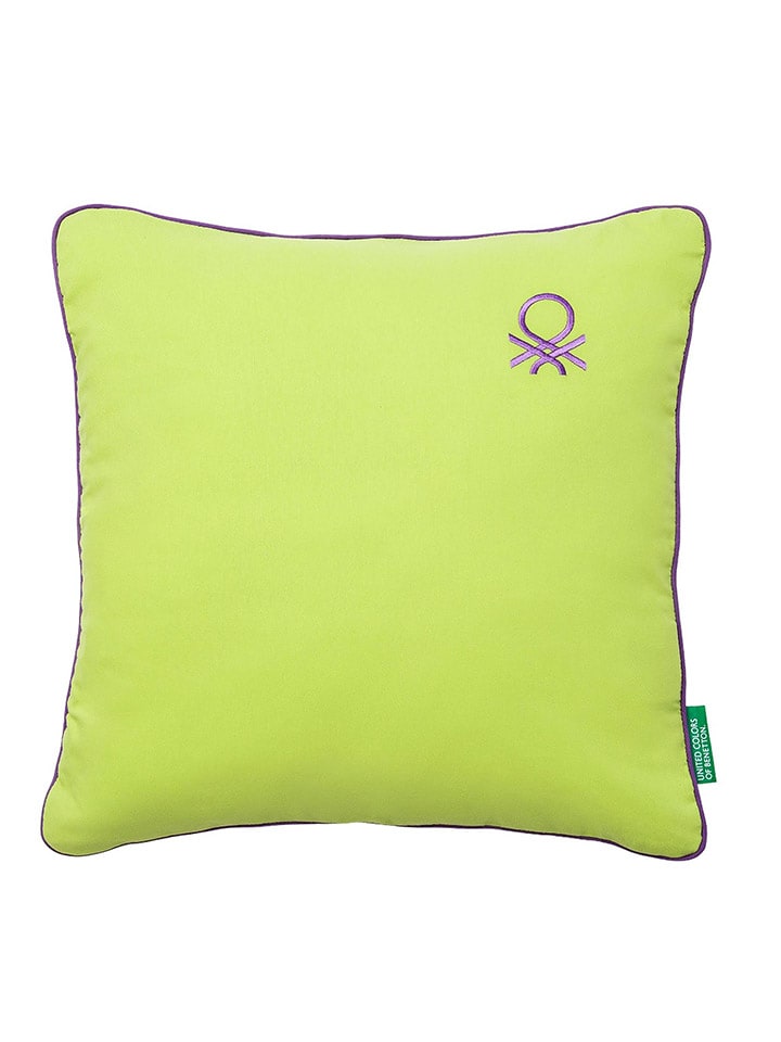 Benetton Poduszka w kolorze limonkowym rozmiar: 45x45 cm