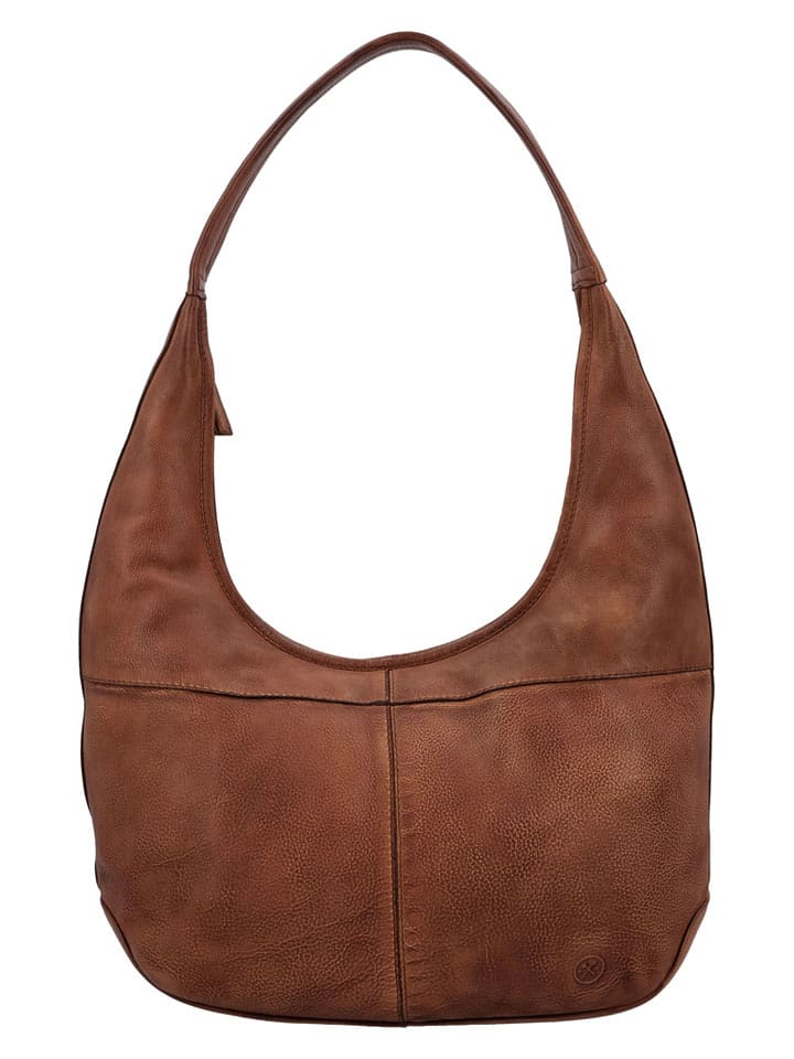 HIDE & STITCHES Skórzana torebka "Paint Rock" w kolorze jasnobrązowym - 40 x 40 x 10 cm rozmiar: onesize