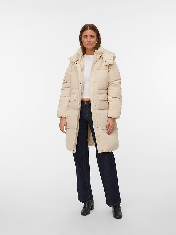 Vero Moda Płaszcz pikowany w kolorze beżowym rozmiar: S