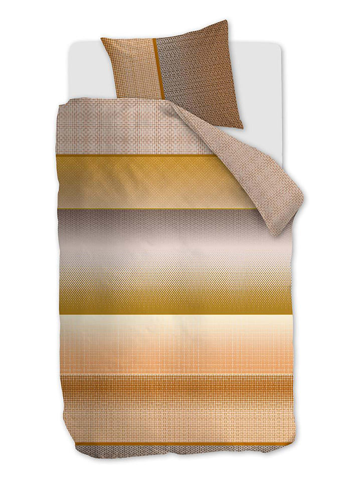 Beddinghouse Komplet pościeli satynowej "Odette" w kolorze żółtym rozmiar: 155x220 cm