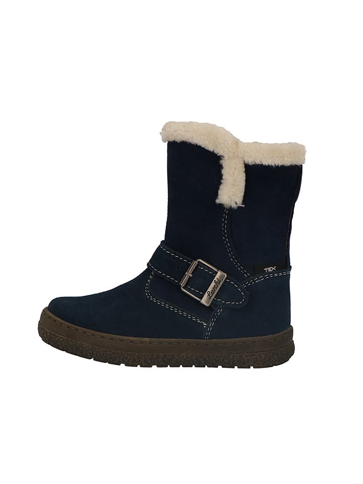 Lurchi Skórzane botki "Anna" w kolorze granatowym rozmiar: 31