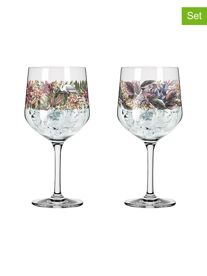 RITZENHOFF Kieliszki (2 szt.) "Schattenfauna" ze wzorem do ginu - 720 ml rozmiar: onesize