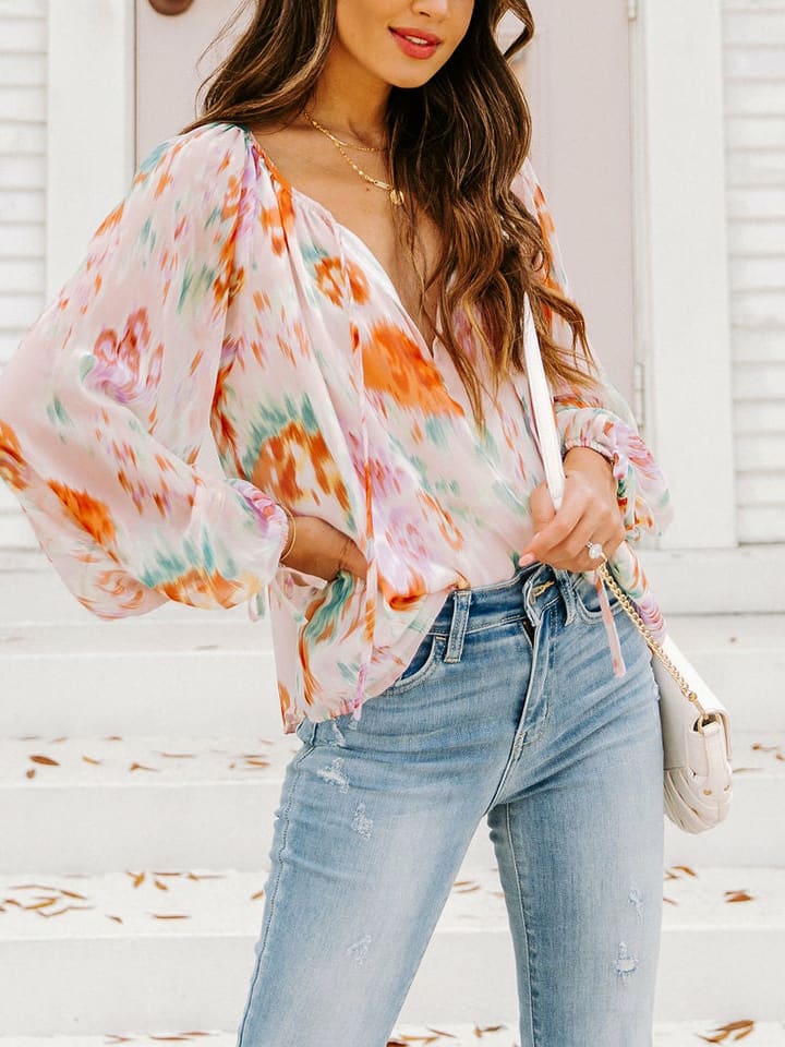 LA Angels Bluzka w kolorze kremowo-pomarańczowym rozmiar: S