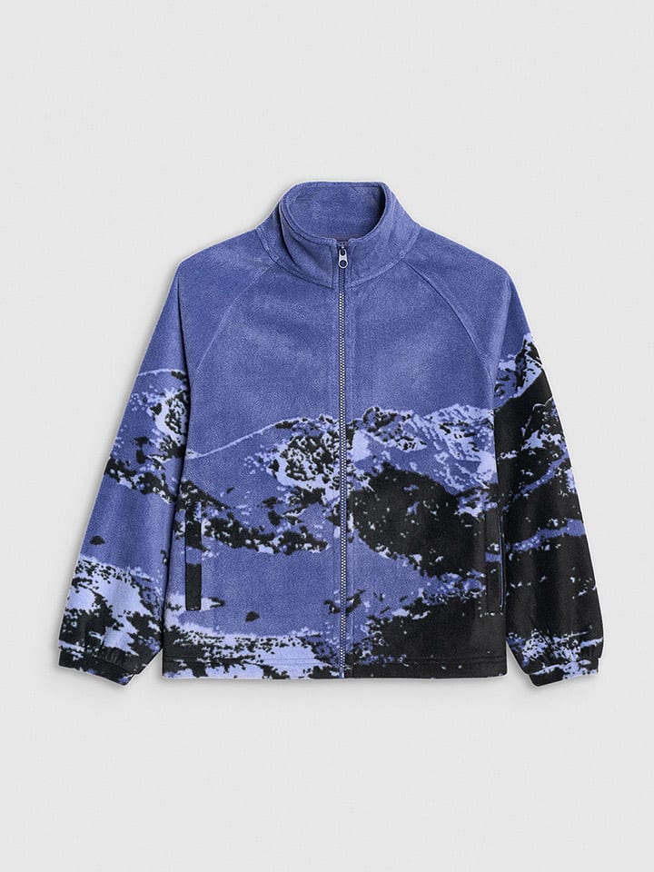 4F Kurtka polarowa w kolorze niebiesko-czarnym rozmiar: 152