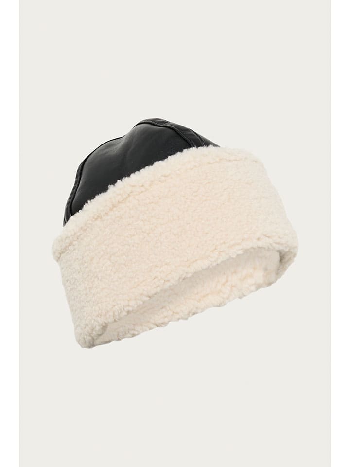 Soaked in Luxury Czapka beanie w kolorze czarno-kremowym rozmiar: onesize