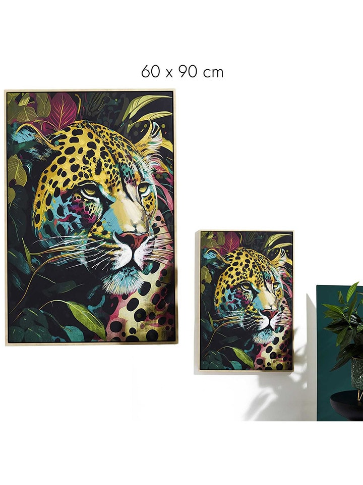 Rétro Chic Druk artystyczny "Jungle" w ramce - 60 x 90 cm rozmiar: onesize