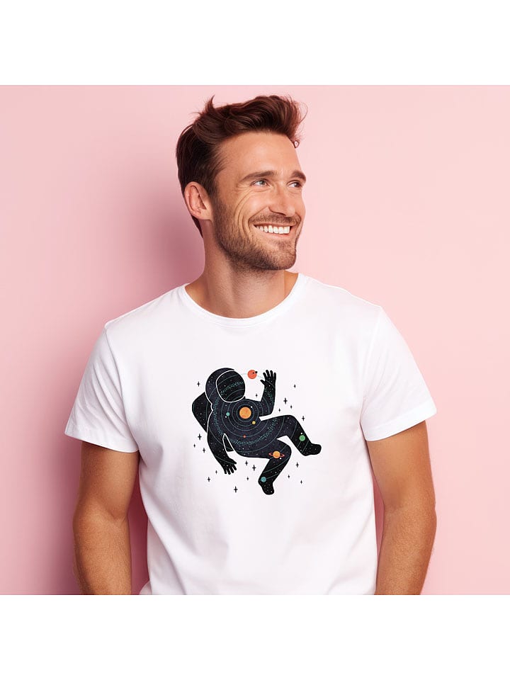 WOOOP Koszulka "Inner space" w kolorze białym rozmiar: L