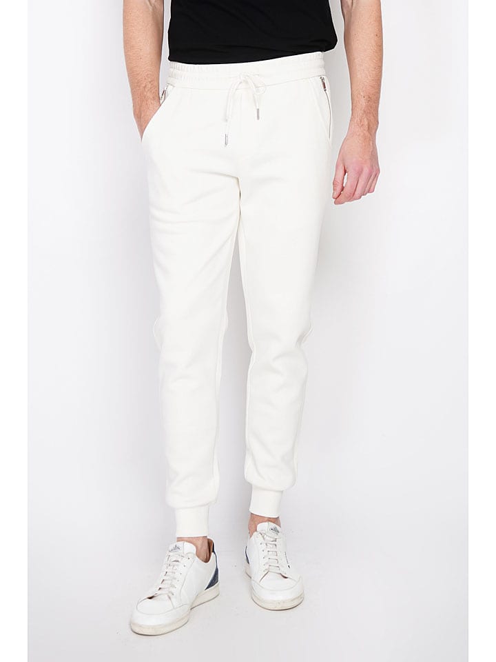 William de Faye Spodnie dresowe w kolorze białym rozmiar: 54