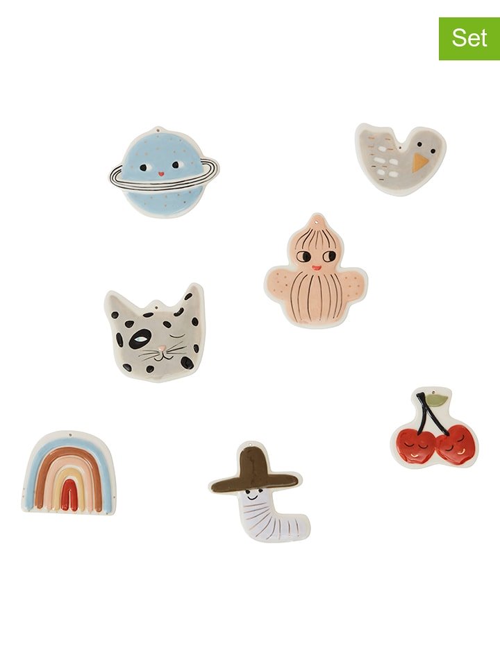 OYOY mini Zawieszki (7 szt.) ze wzorem rozmiar: onesize