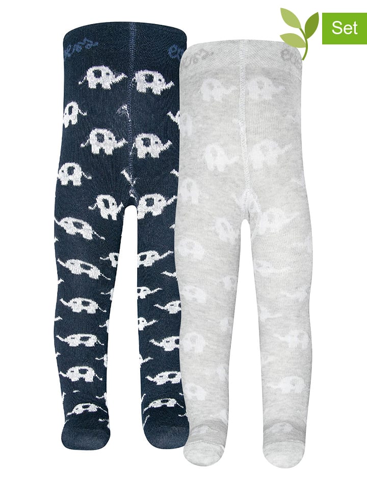 ewers Rajstopy (2 pary) w kolorze granatowo-szarym rozmiar: 92