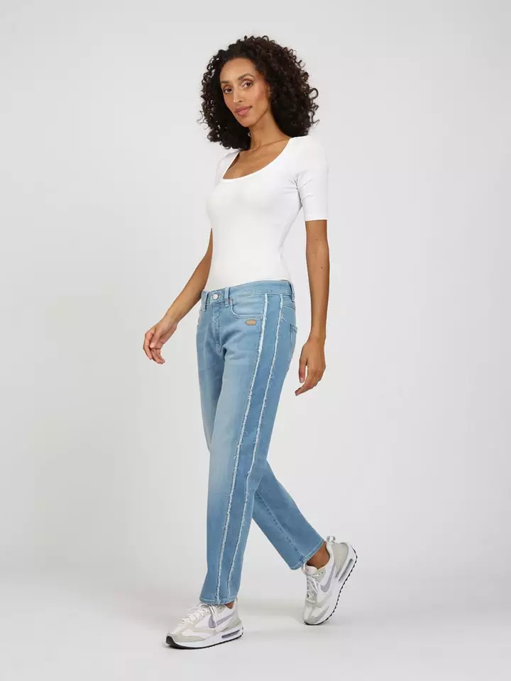 GANG JEANS Dżinsy - Boyfriend fit - w kolorze błękitnym rozmiar: W32