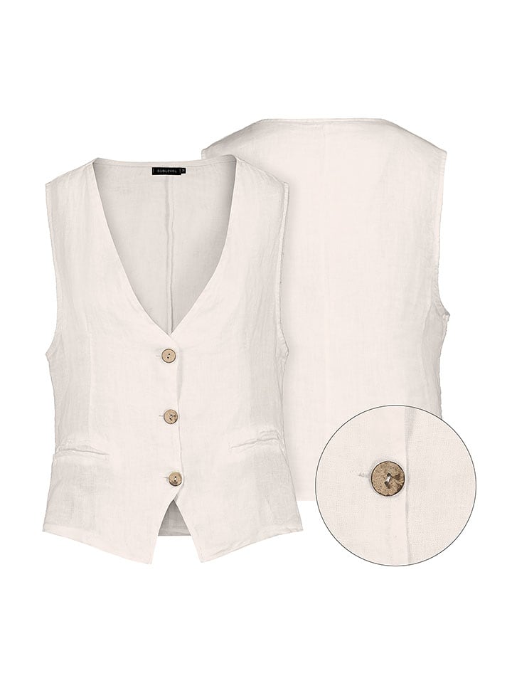 Eight2Nine Kamizelka w kolorze beżowym rozmiar: M/L