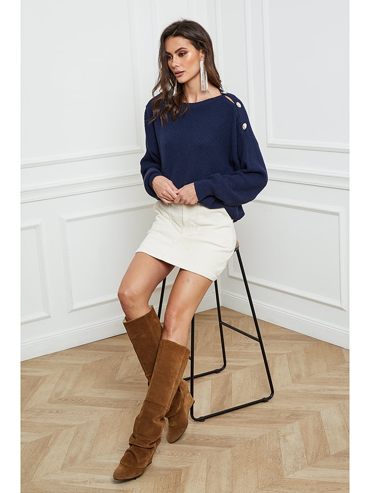 Joséfine Sweter "Urbino" w kolorze granatowym rozmiar: S