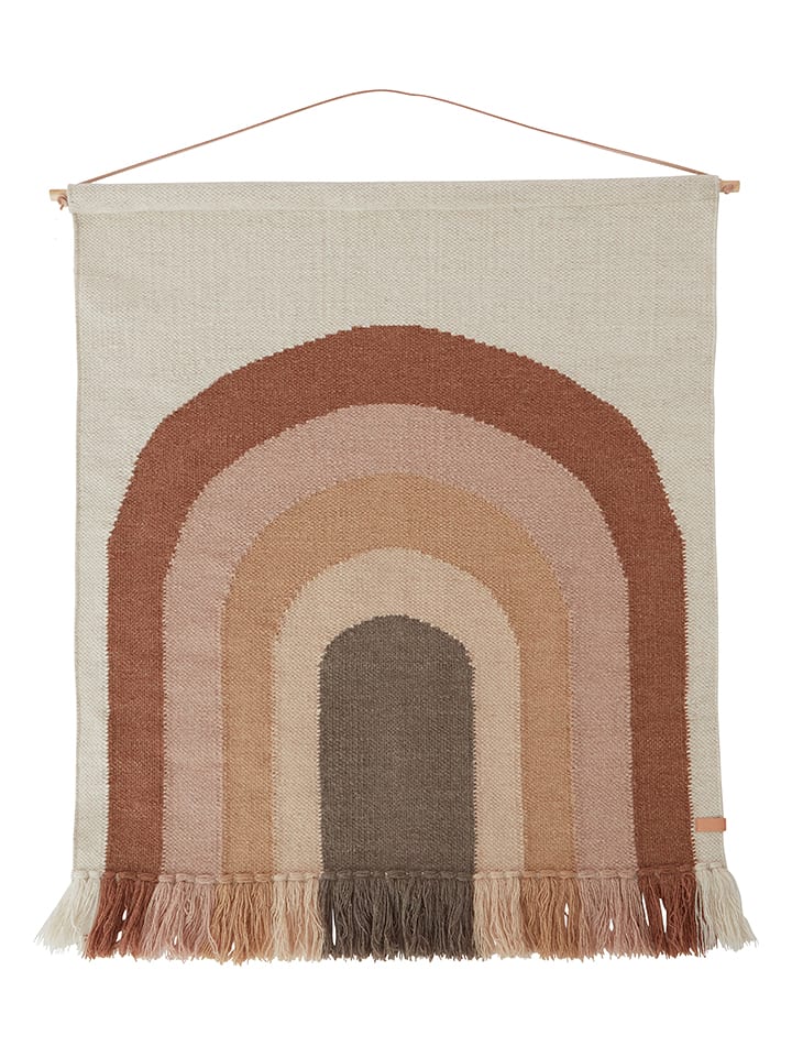 OYOY mini Wełniany dywan ścienny w kolorze jasnobrązowym - 100 x 124 cm rozmiar: onesize