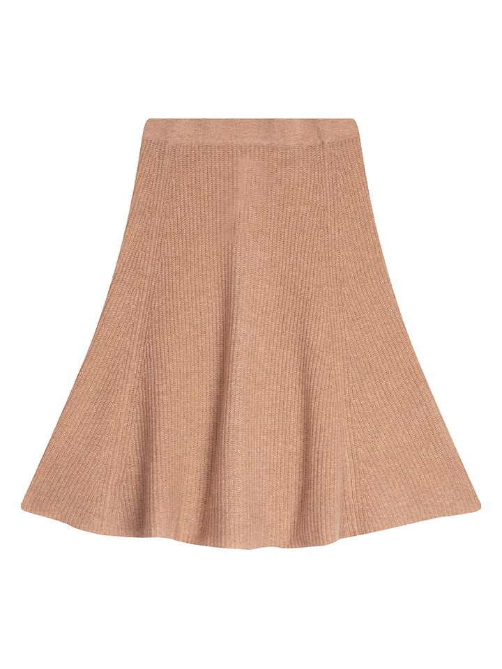 Perfect Cashmere Kaszmirowa spódnica "Shaw" w kolorze beżowym rozmiar: L