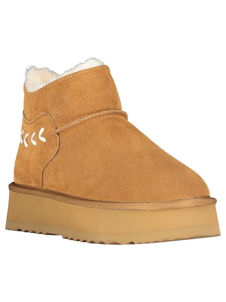 Geographical Norway Botki zimowe "Ofleche" w kolorze jasnobrązowym rozmiar: 37