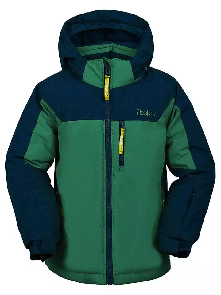 Peek U Kurtka narciarska "Hawk" w kolorze zielonym rozmiar: 140