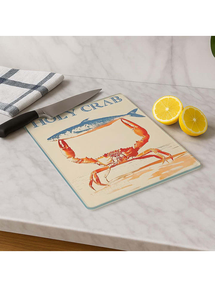 Violeta Home Deska w kolorze kremowo-niebiesko-czerwonym do krojenia - 40 x 30 cm rozmiar: onesize