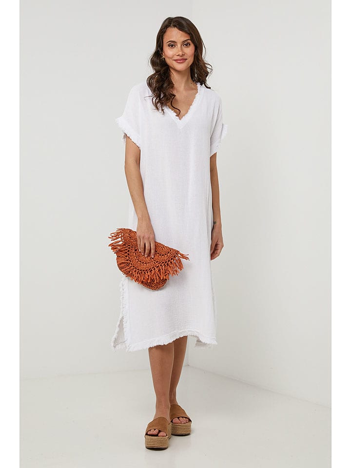 Lin Passion Sukienka w kolorze białym rozmiar: 40/42