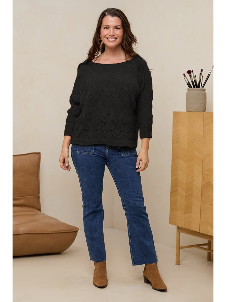 Curvy Lady Sweter w kolorze czarnym rozmiar: 44/46