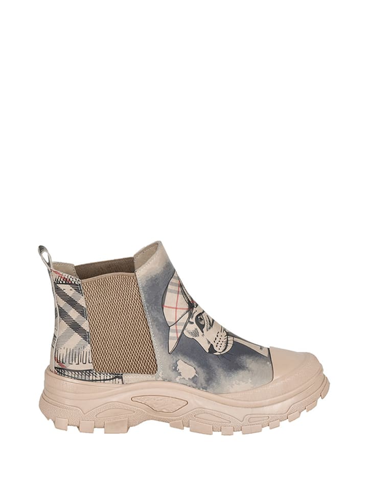 Streetfly Skórzane sztyblety ze wzorem rozmiar: 40