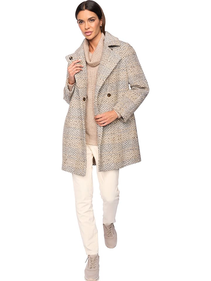 Heine Płaszcz przejściowy w kolorze beżowo-szarym rozmiar: 46