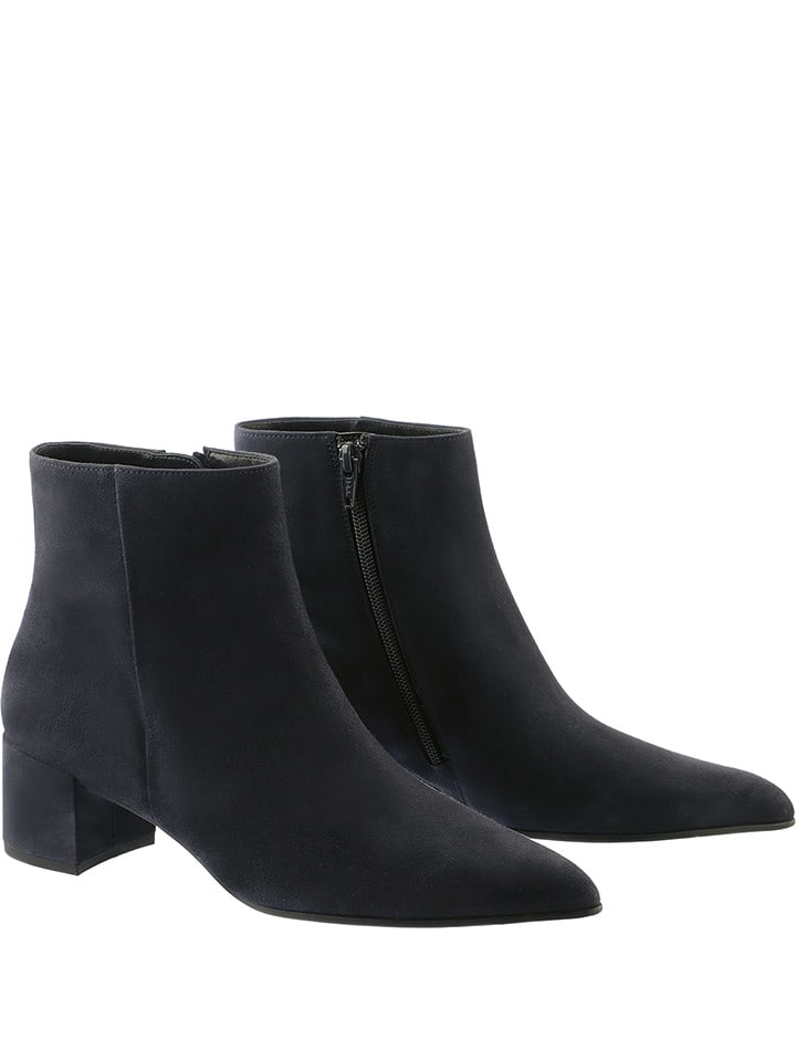 Högl Skórzane botki "Beatrice" w kolorze granatowym rozmiar: 38