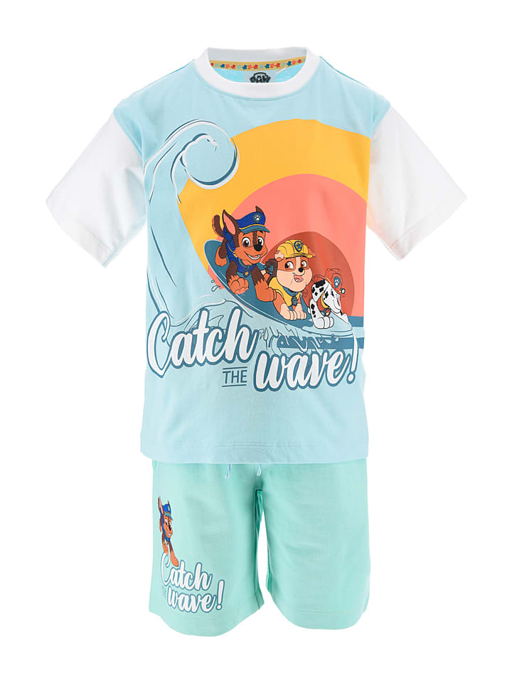 Paw Patrol 2-częściowy zestaw "Psi Patrol" w kolorze niebiesko-morskim rozmiar: 116