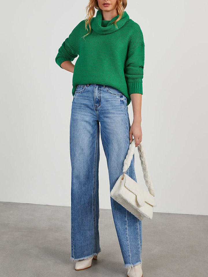 Milan Kiss Sweter w kolorze zielonym rozmiar: M