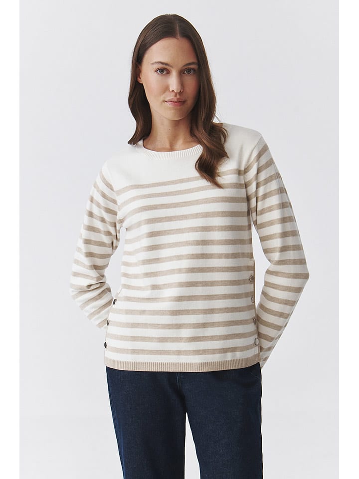 TATUUM Sweter w kolorze biało-beżowym rozmiar: M