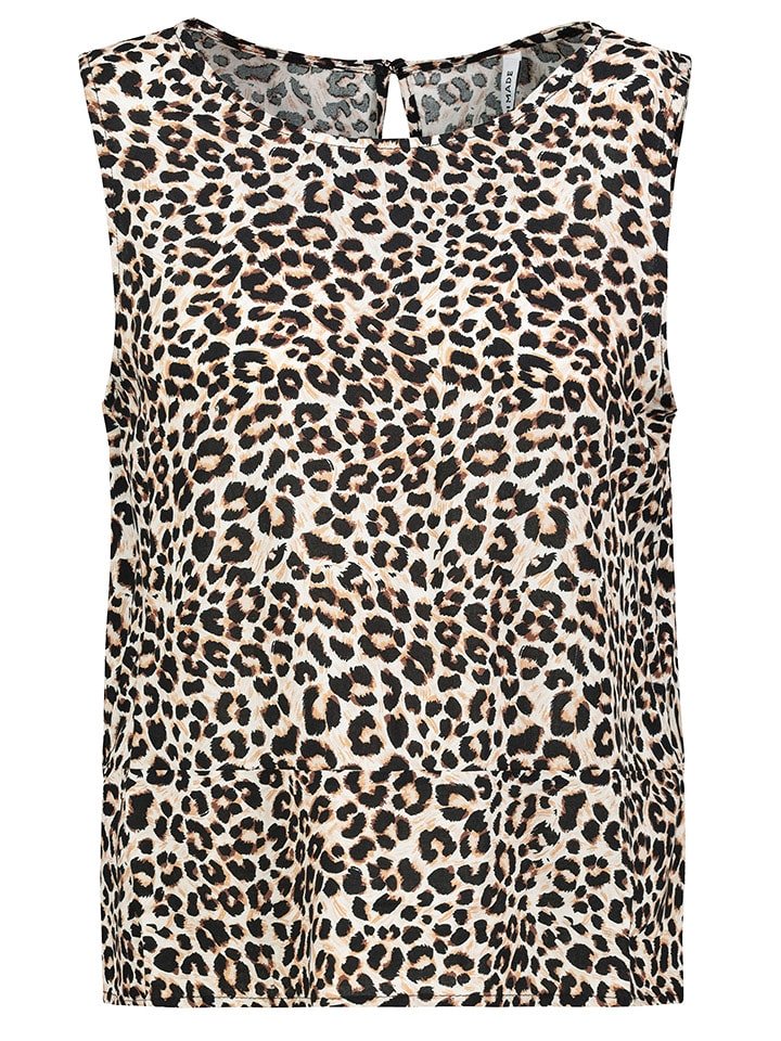 Fresh Made Bluzka w kolorze biało-jasnobrązowo-czarnym rozmiar: M