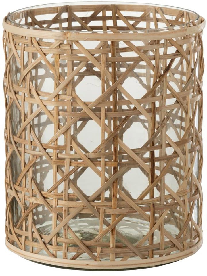 J Line Świecznik "Candice" w kolorze beżowym - wys. 15 x Ø 13 cm rozmiar: onesize