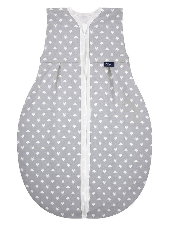 Alvi Śpiworek niemowlęcy "Molton Stars" w kolorze szarym rozmiar: 90 cm