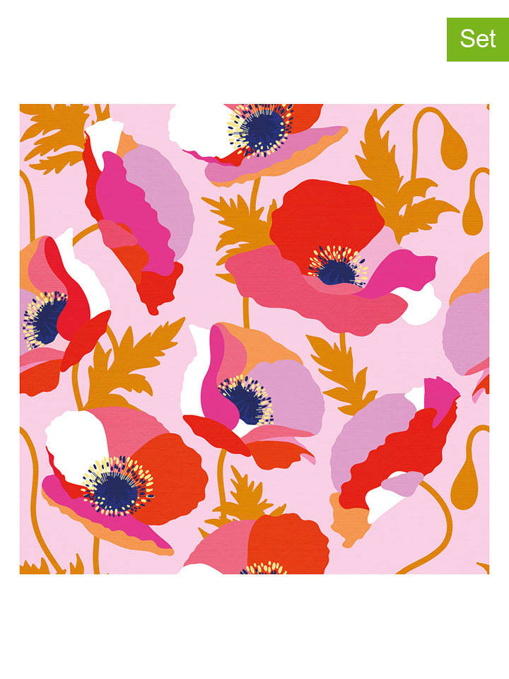 ppd Serwetki (40 szt.) "Toshiba" w kolorze jasnoróżowym ze wzorem rozmiar: onesize