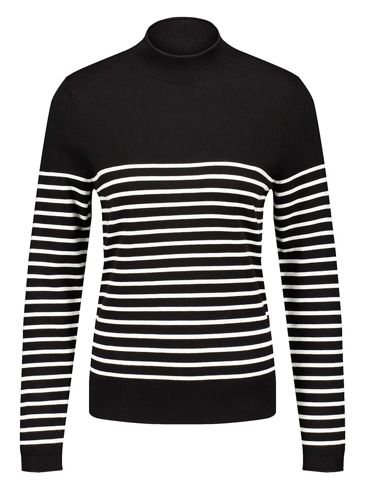 TAIFUN Sweter w kolorze czarno-białym rozmiar: 44