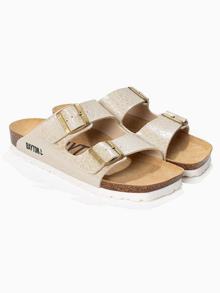 BAYTON Klapki "Atlas" w kolorze złoto-beżowym rozmiar: 38