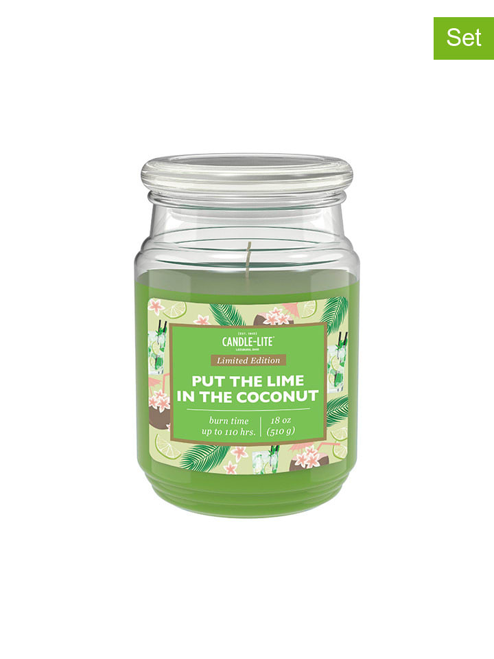 CANDLE-LITE Świece zapachowe (2 szt.) "Put The Lime In The Coconut" - 510 g rozmiar: onesize