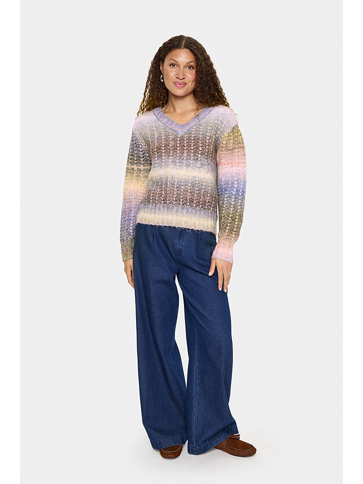 SAINT TROPEZ Sweter ze wzorem rozmiar: XL